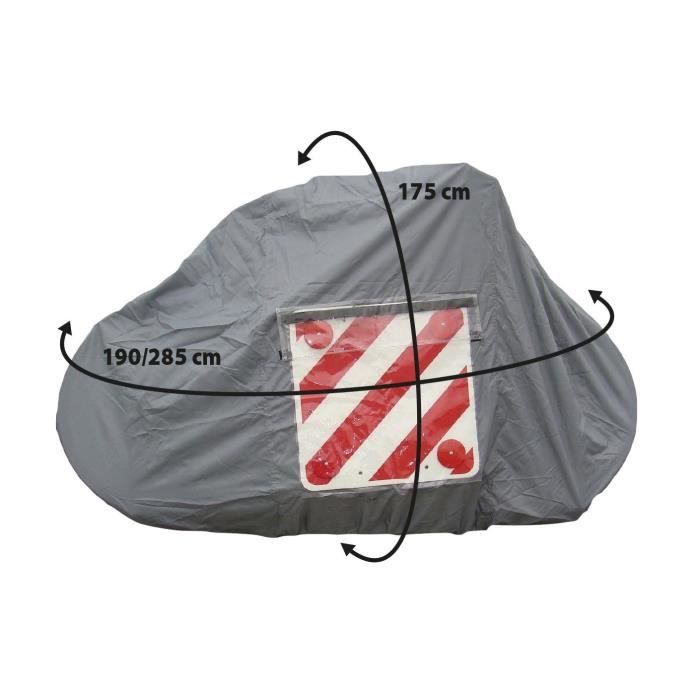 Bâche de protection - OPTIMA - Polyester enduit imperméable 110 g/m² - 2 sangles réglables incluses - Pour 2-3 vélos
