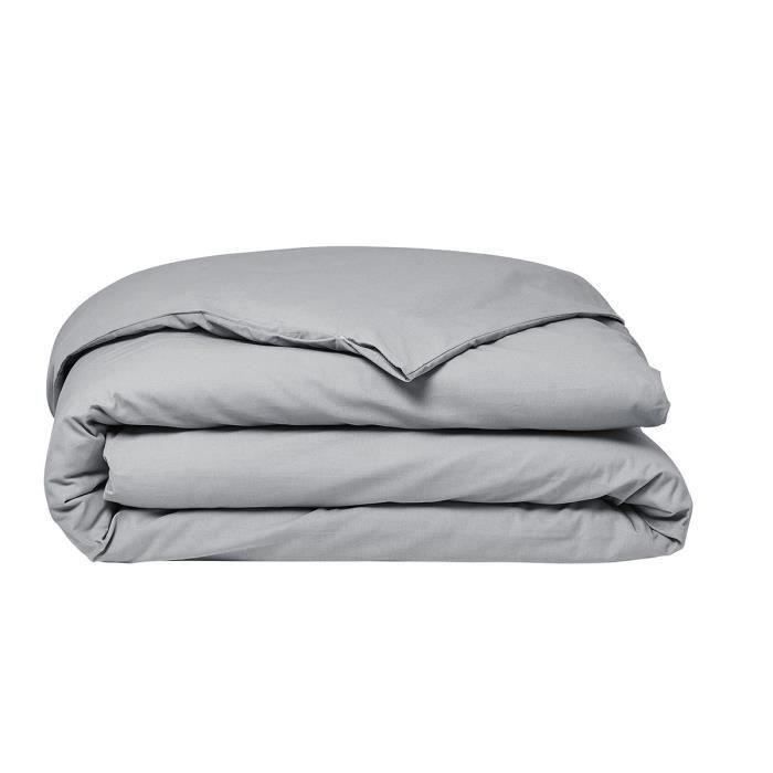 Teday Essential duvet cover - 240 x 260 cm - 2 people - 100% UNE cotton - Steel