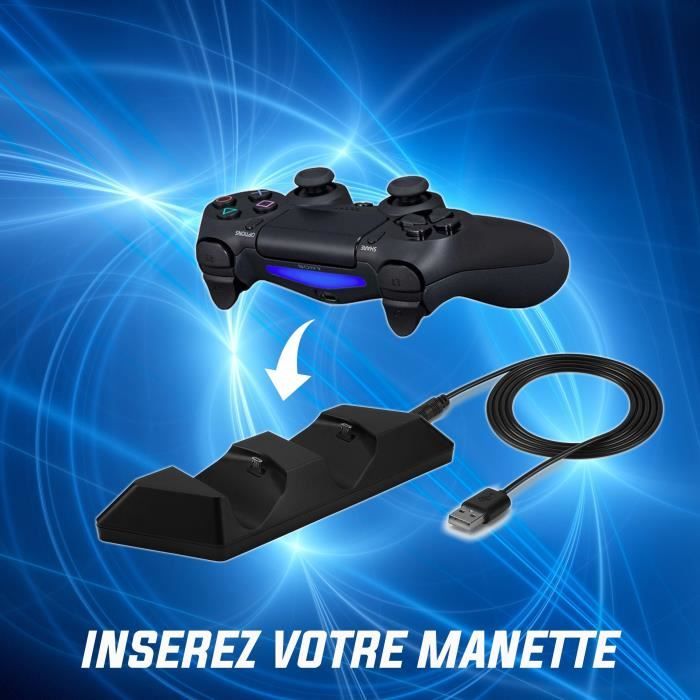 Station de recharge pour 2 manettes - SUBSONIC - PS4 / PS4 Slim / PS4 Pro