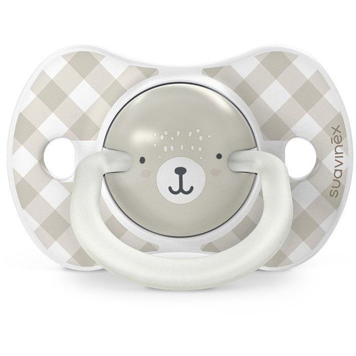 Image secondaire de Lot de 2 sucettes symétriques Night&Day - SUAVINEX - 6 à 18 mois - Gris