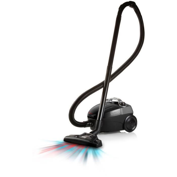 DOMO DO1033S - Aspirateur compact avec sac 450W - Filtre HEPA10. Rayon d'action 7m .Capacité de sac de 1,5L.Flexible plastique léger