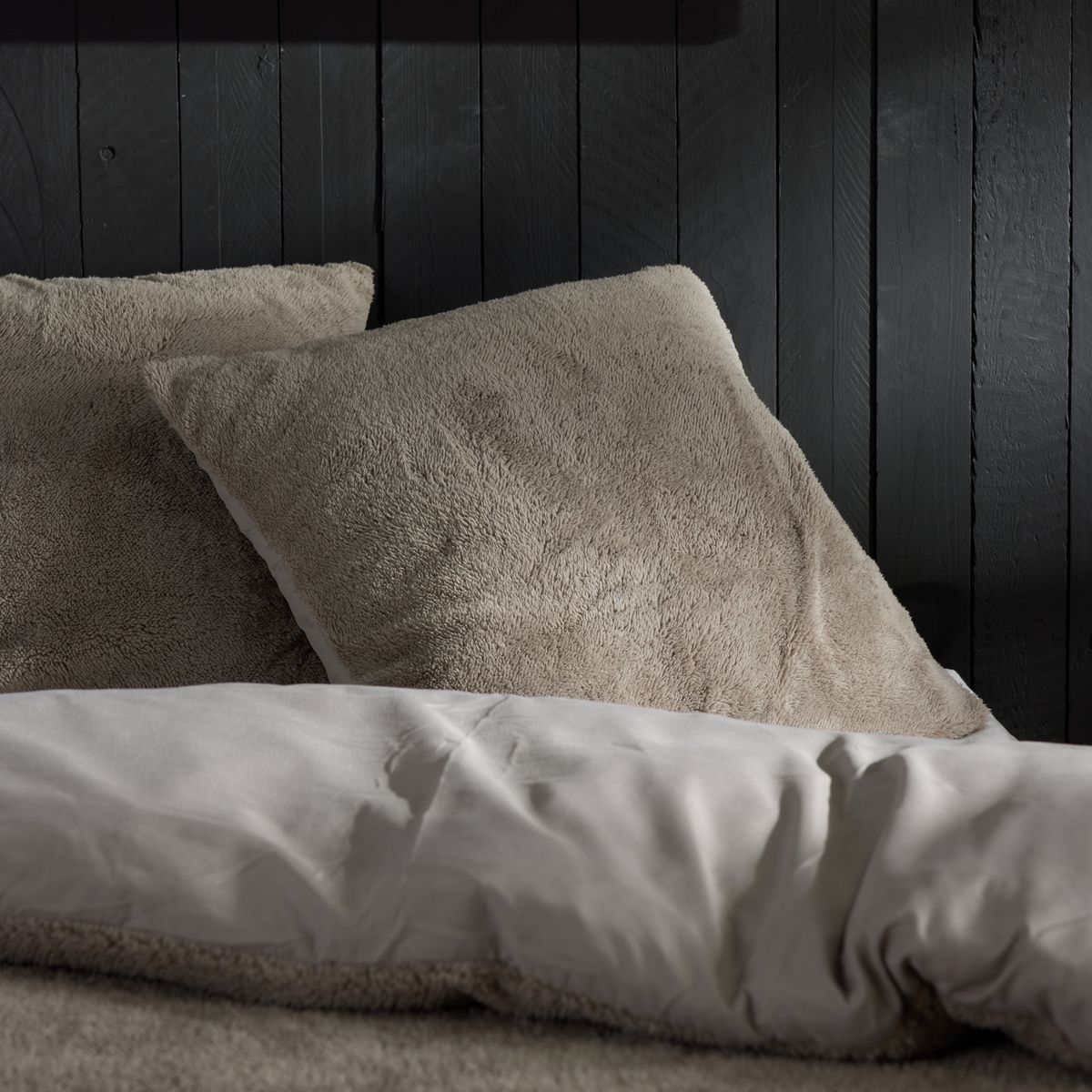 Image secondaire de Parure de lit Teddy beige uni - 220 x 240 cm - 2 personnes