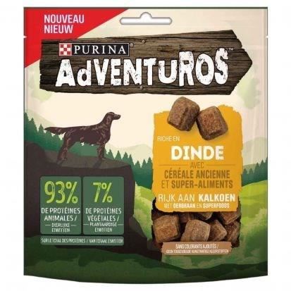 ADVENTUROS Chien Snacks riche en Dinde aux céréales anciennes et super-aliments 90g