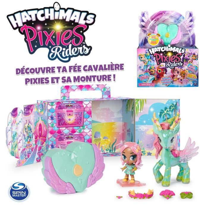 HATCHIMALS PIXIES Riders - 6058551 - Coffret magique avec poupées fées et animaux fantastiques a collectionner -Mini Univers Enfant