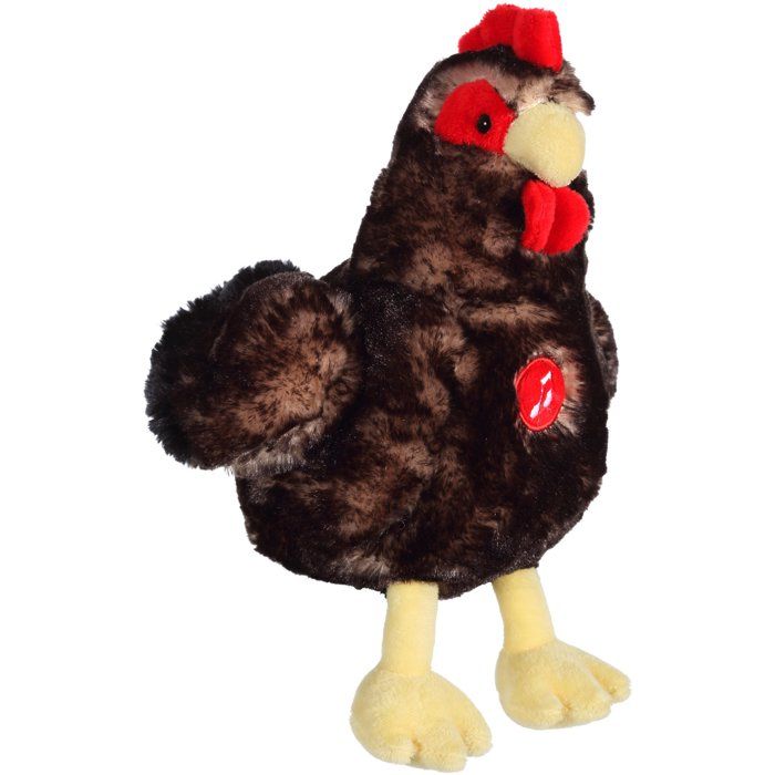 Poule Sonore en Peluche GIPSY TOYS - 22 cm Noir