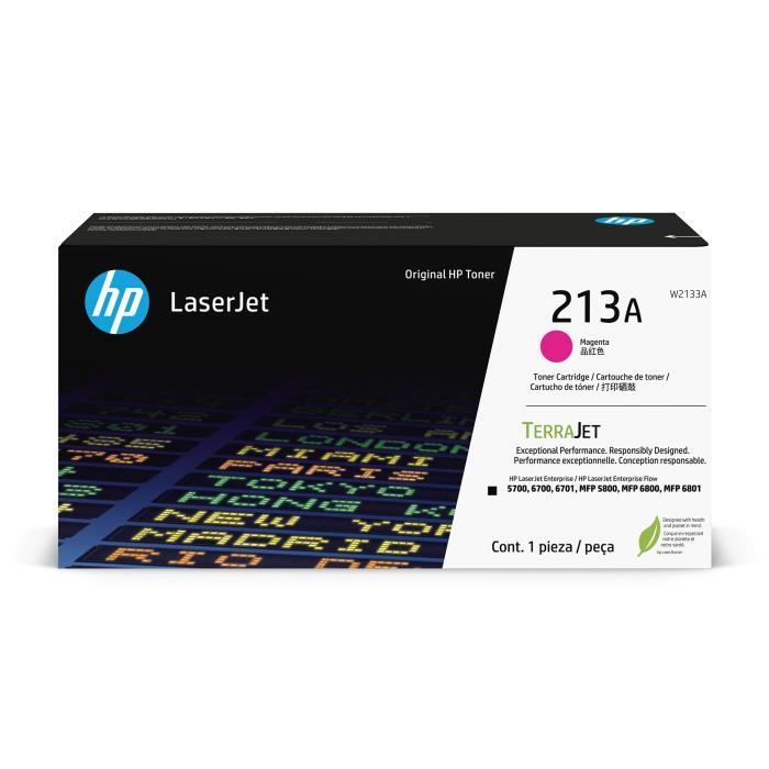 Cartuccia toner magenta originale HP 213A (W2133A) per HP LaserJet Enterprise 5700/6700/MFP 5800/6800/6801