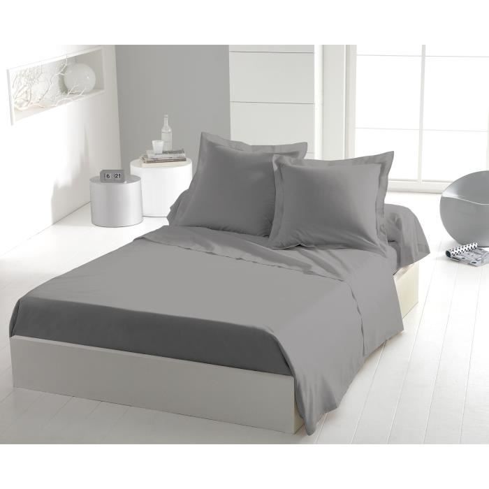 Lenzuolo sopra - HOME LINGE PASSION - 240 x 300 cm - Grigio chiaro