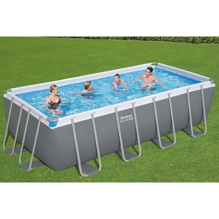 Image secondaire de Kit Piscine Hors Sol Tubulaire BESTWAY Steel Pro Max 488x244 cm