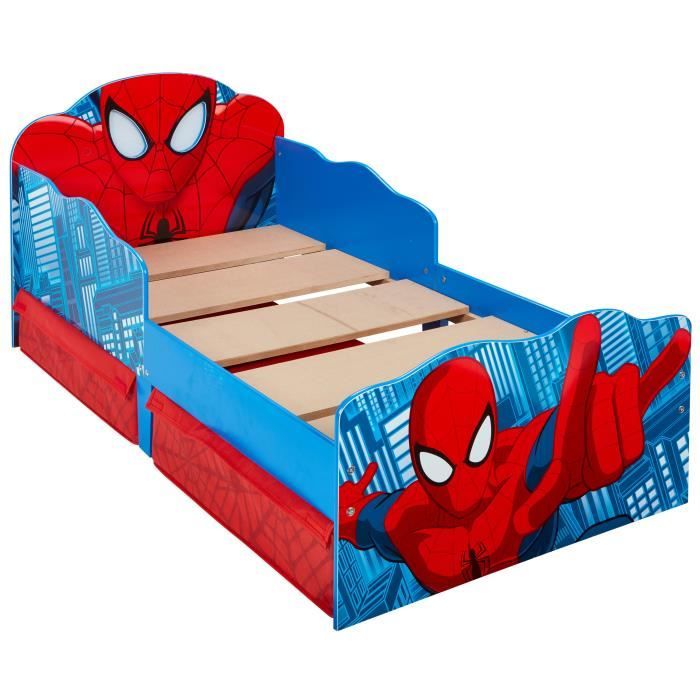 SPIDER-MAN Lit avec yeux lumineux et rangements sous le lit