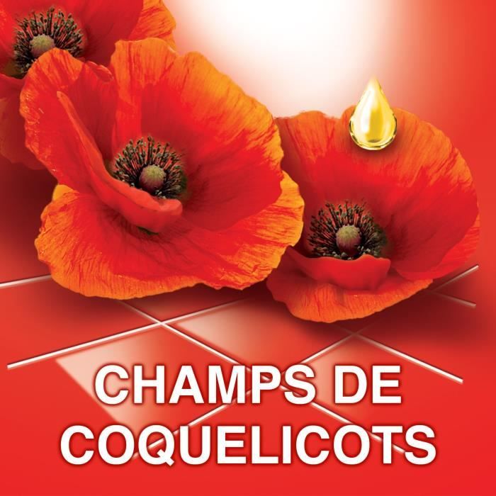 AJAX Produit Ménager Sol & Multi Surfaces Fete des fleurs, Champs de Coquelicots - 1,25 L