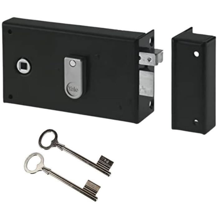 Serratura orizzontale da parete con quadro - YALE - YAH36D - Kaki - 2 Chiavi - Versione Destra