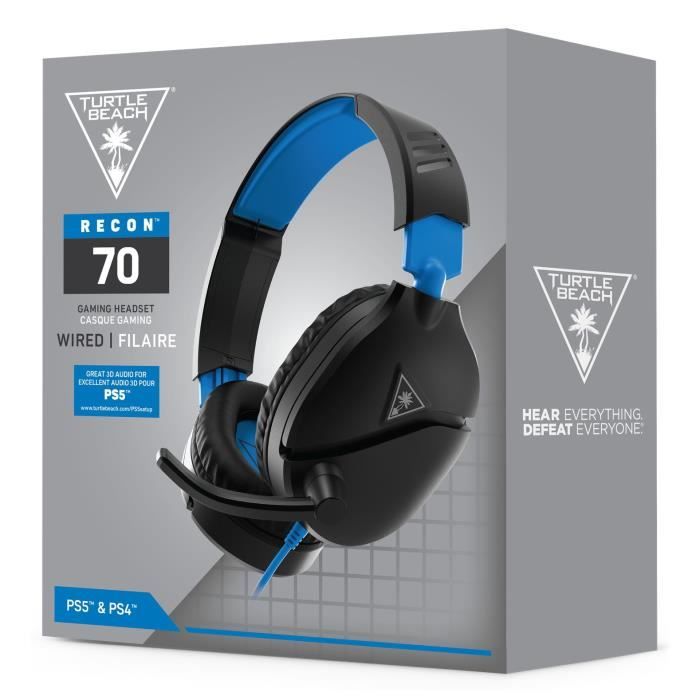 TURTLE BEACH Casque Gaming Recon 70P pour PS4/PS5 (compatible PS4, PS4 Pro, Nintendo Switch, Appareil mobiles) - TBS-3555-02