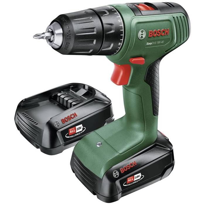 Bosch Easydrill 18V-40 screwdriver drill ( + 2xbatteries 2.0Ah) + 1xal18V-20 charger