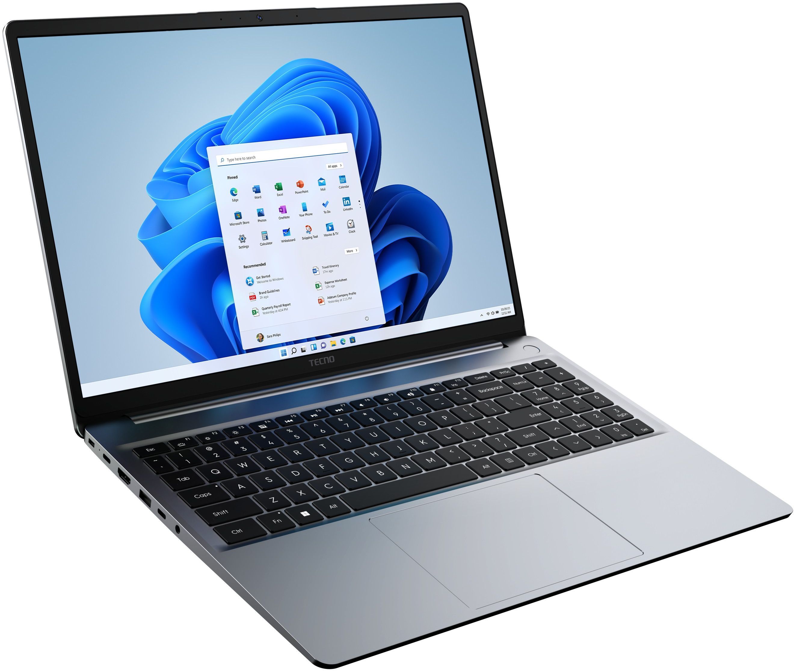 PC Portable - TECNO - K15SDA - 15.6 - FHD IPS - AMD R5-7430U - RAM 8Go - Stockage 512Go SSD - Aluminium - Windows 11 - Azerty