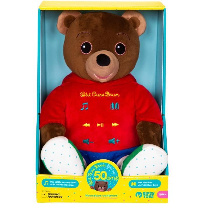 Image secondaire de Peluche musicale Petit Ours Brun - GIPSY TOYS - Conteur d'histoires 28 cm