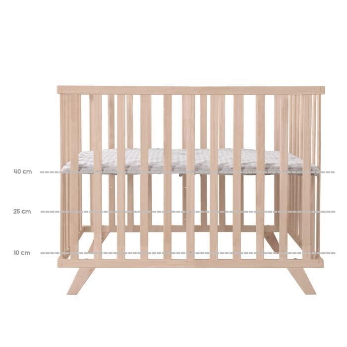 Image secondaire de Parc Bébé ROBA en Bois Naturel avec Tapis 'Lil Planet' Gris - 75 x 100 cm