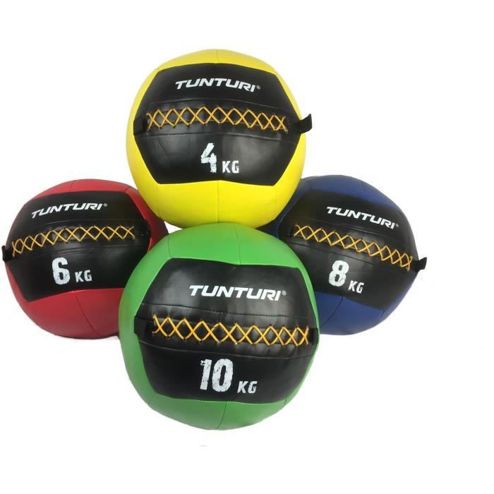 TUNTURI Balle murale wall ball crossfit 10kg vert