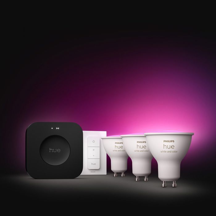 Image secondaire de Kit de démarrage Philips Hue avec 3 spots GU10 et variateur