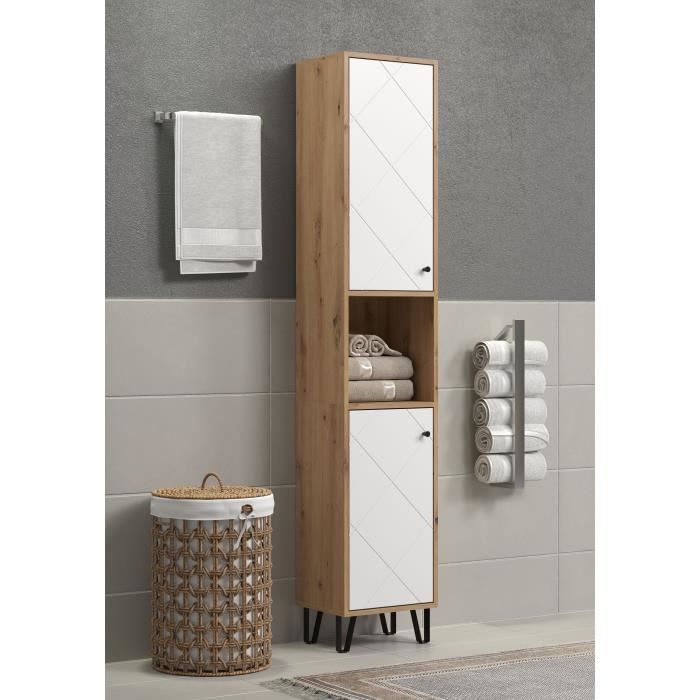 Storage cabinet two doors white brown 36 cm size Touch series
