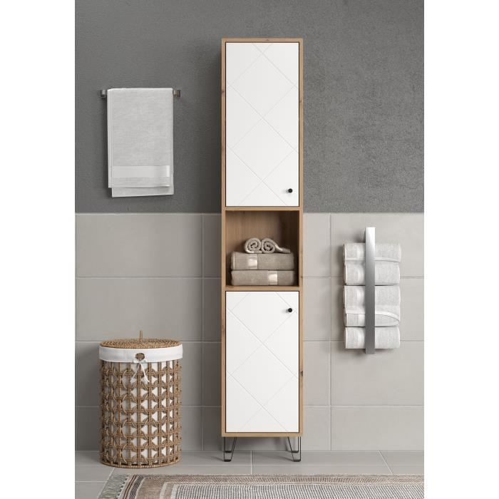 Storage cabinet two doors white brown 36 cm size Touch series