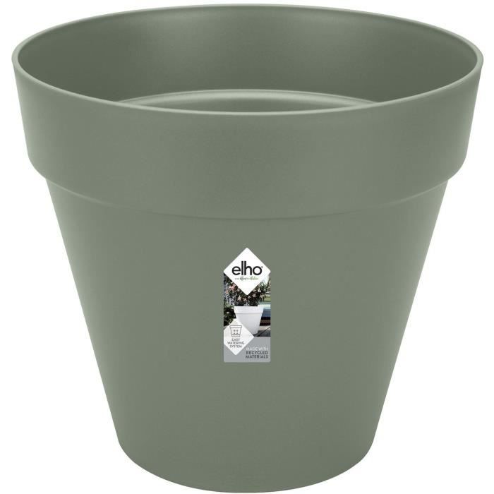 Loft Urban Round Flower Pot - Plastic - Percé - Tank - con ruote - Ø40 - verde