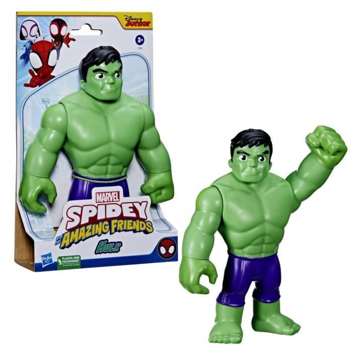 Marvel Spidey et ses Amis Extraordinaires, figurine de super-héros format géant Hulk de 22,5 cm pour enfants a partir de 3 ans