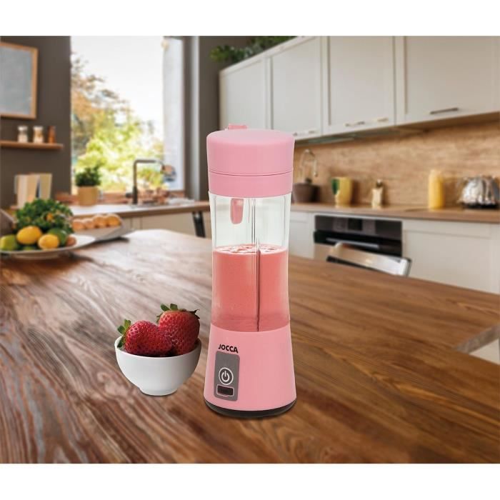 Image secondaire de Blender portable - JOCCA - SWEET - 380 ml - 2000 mAh - Avec câble USB - Rose