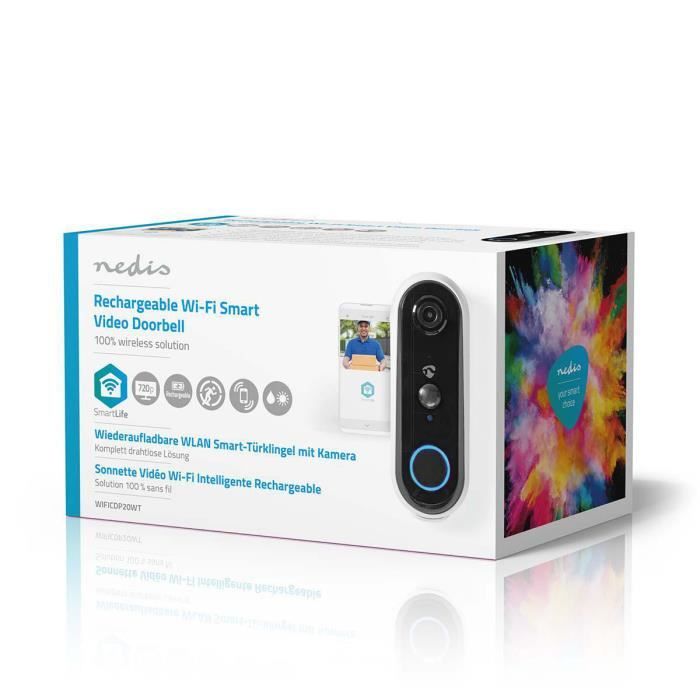 NEDIS Vidéophone WIFI SmartLife - 720p - Vision nocturne