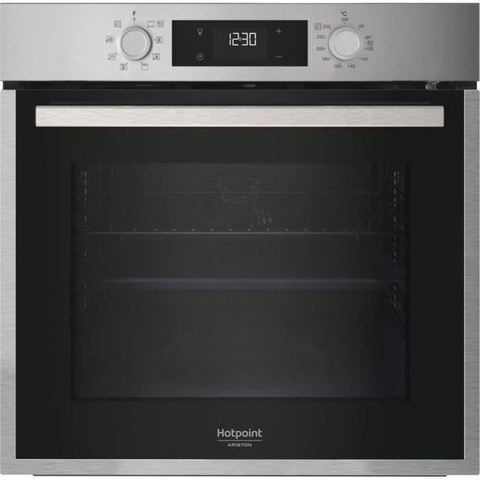 Four encastrable HOTPOINT avec pyrolyse et chaleur tournante - 71 L - Inox