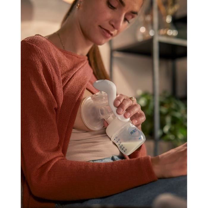 PHILIPS AVENT SCF430/20 Tire-Lait Manuel - Technologie Natural Motion - Stimulation douce - Facile a nettoyer