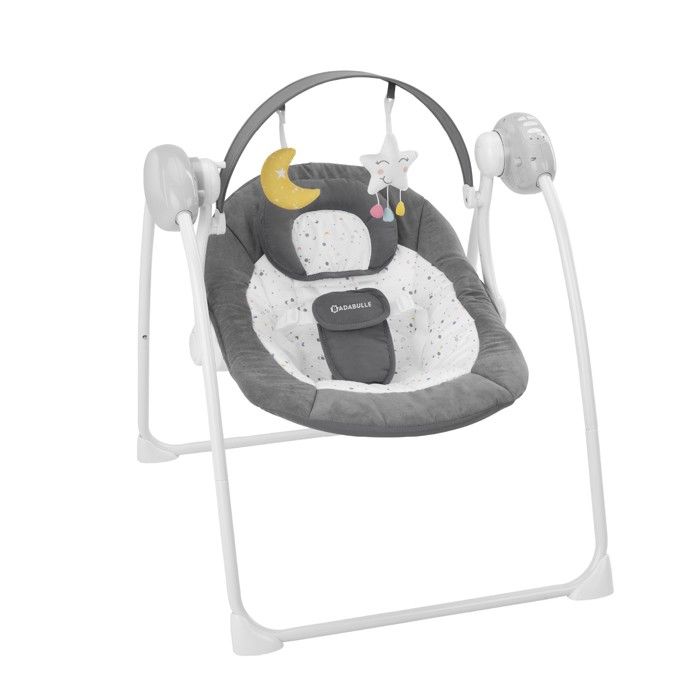 Altalena elettrica Comfort Badabulle - Pieghevole - Ultra compatta - Arco gioco rimovibile, Moonlight