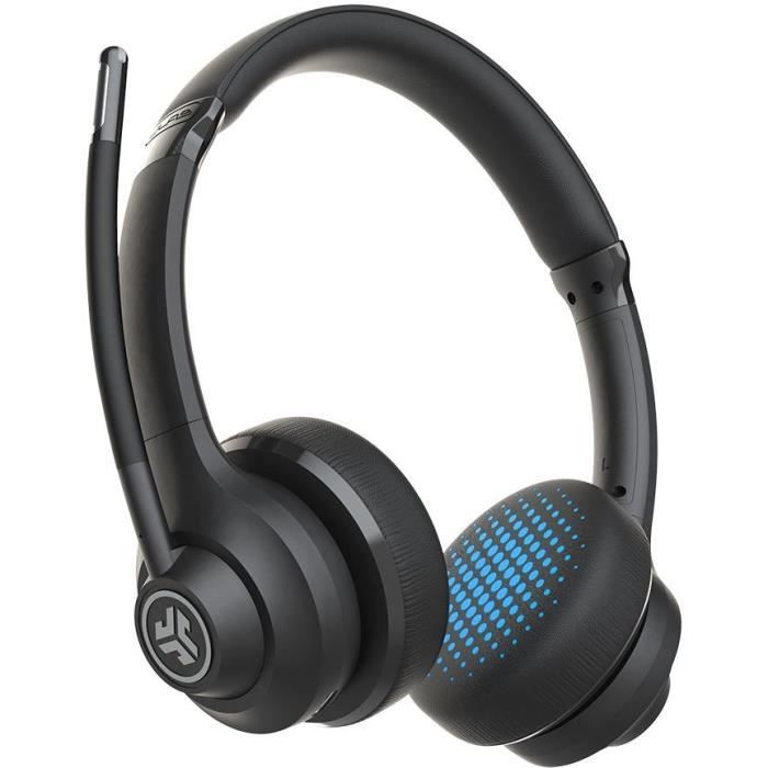 JLab Audio - GO Work Wireless Headset Black - Casque sans fil - Bluetooth -  Autonomie BT 45h