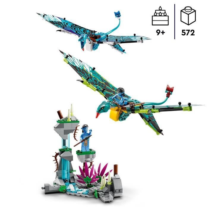 LEGO Avatar 75572 Le Premier Vol en Banshee de Jake & Neytiri, Jouet Pandora, avec Animaux