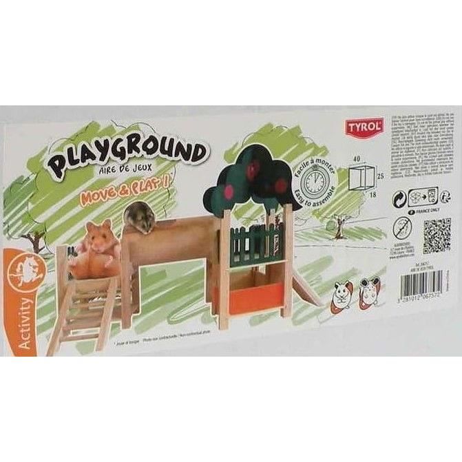 Image secondaire de Accessoire rongeur - TYROL - Aire de jeux - 40 x 18 x 25 cm - Tunnel 3 cm, cachette, grimpe, souris