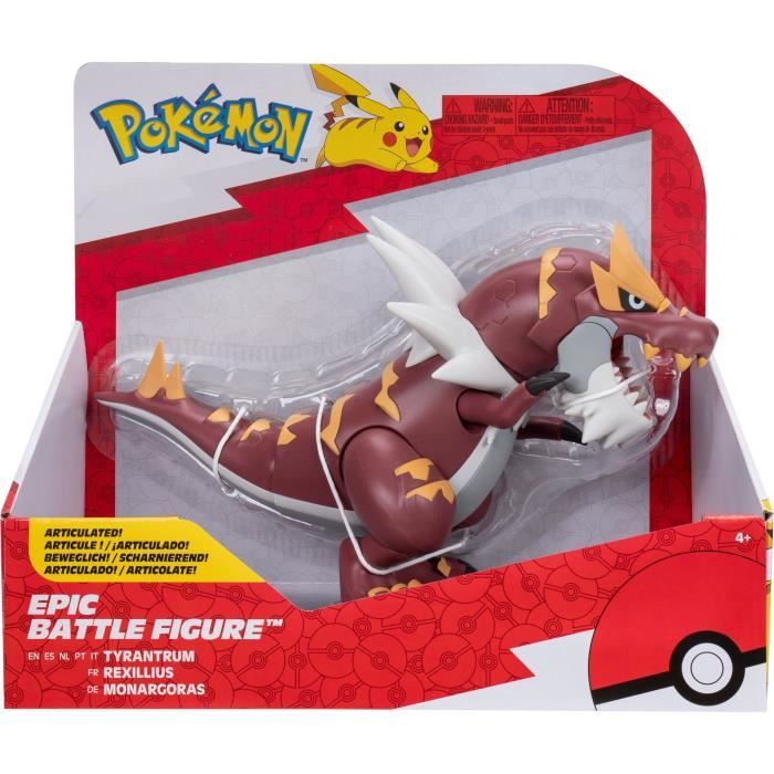 Figura - BANDAI - Pokémon leggendario Rexilius - 30 cm, articolato, scala cartone animato
