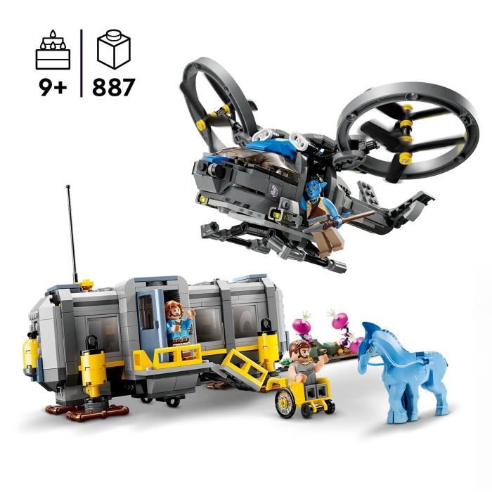 LEGO Avatar 75573 Les Montagnes Flottantes : le Secteur 26 et le Samson RDA, Jouet, Figurines