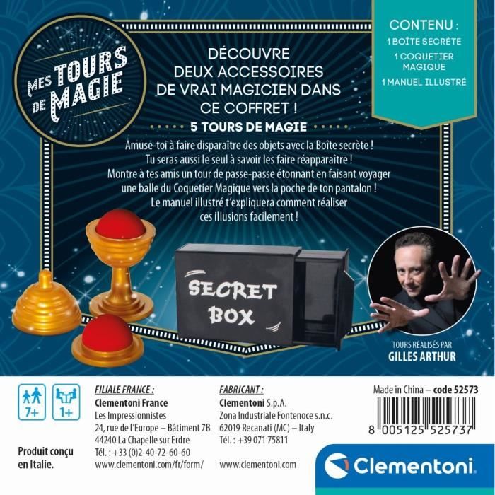 Clementoni - Mes tours de magie - Boîte secrete et coquetier magique