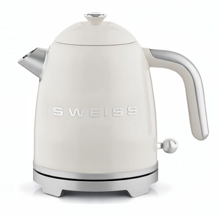 Bouilloire Électrique Vintage KTS8 - 1000W - 1L - Beige