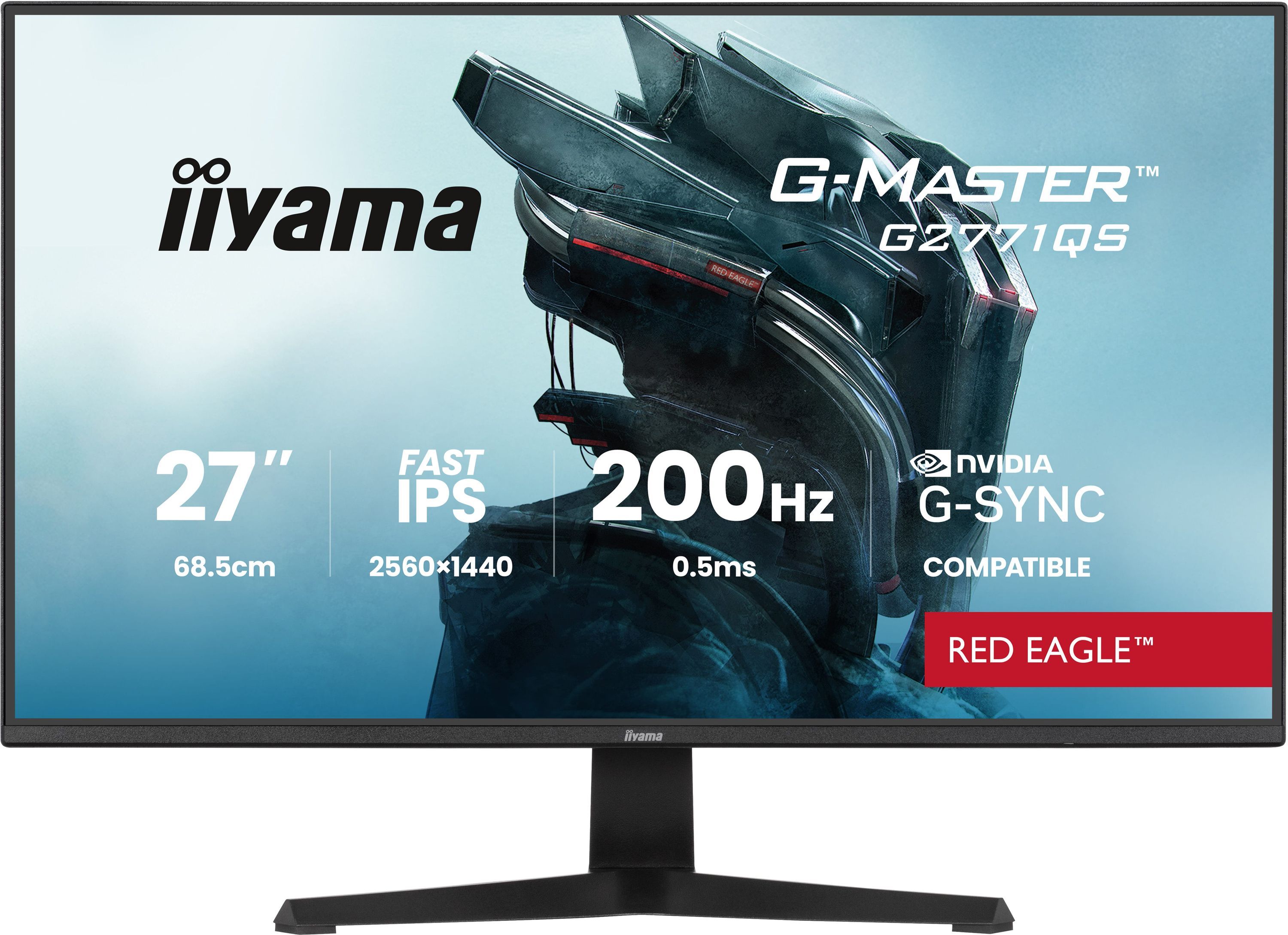 Schermo per PC Gamer - IIYAMA - 27 - WQHD - 200Hz - Pannello IPS veloce - 0,5 ms - G-Master Red Eagle