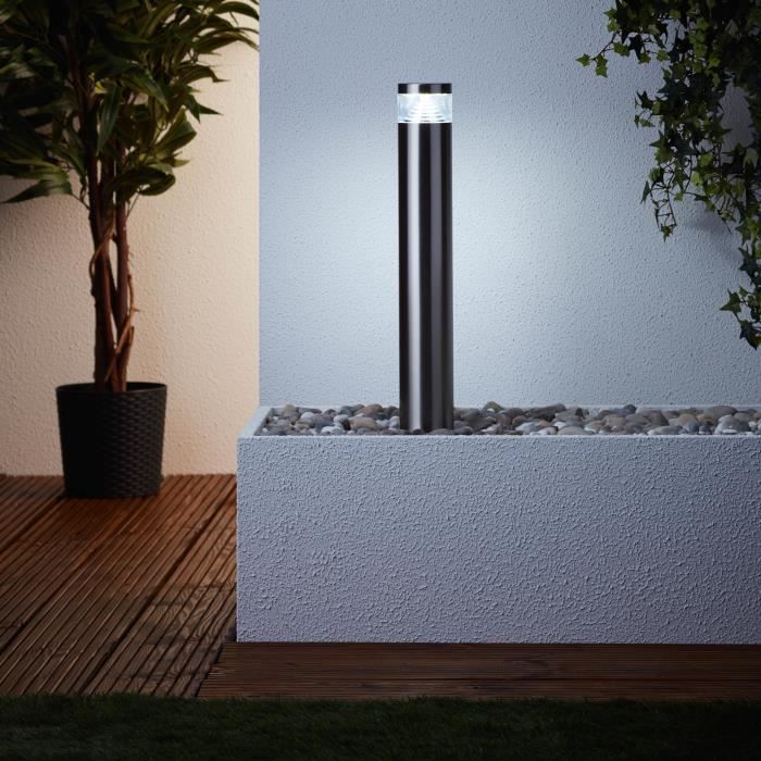 BRILLIANT - AVON Potelet extérieur - coloris acier - acier special/plastique LED 1x4W