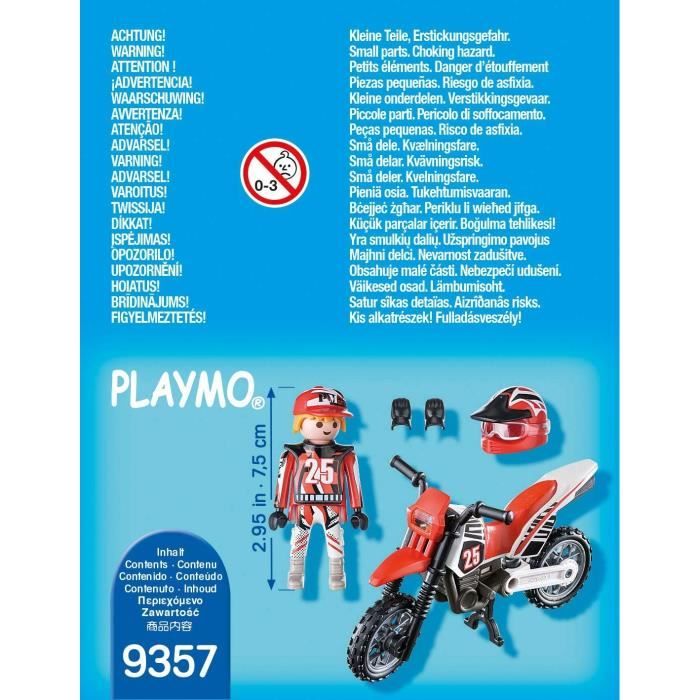 PLAYMOBIL 9357 - Action - Pilote de motocross