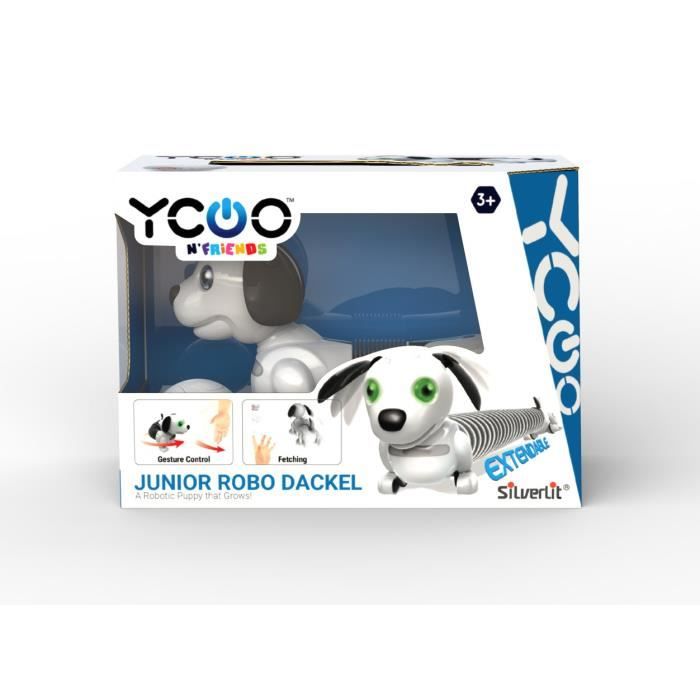 YCOO by Silverlit Junior Robo Dackel - 88578 - 25 cm - Chien extensible autonome qui te suit