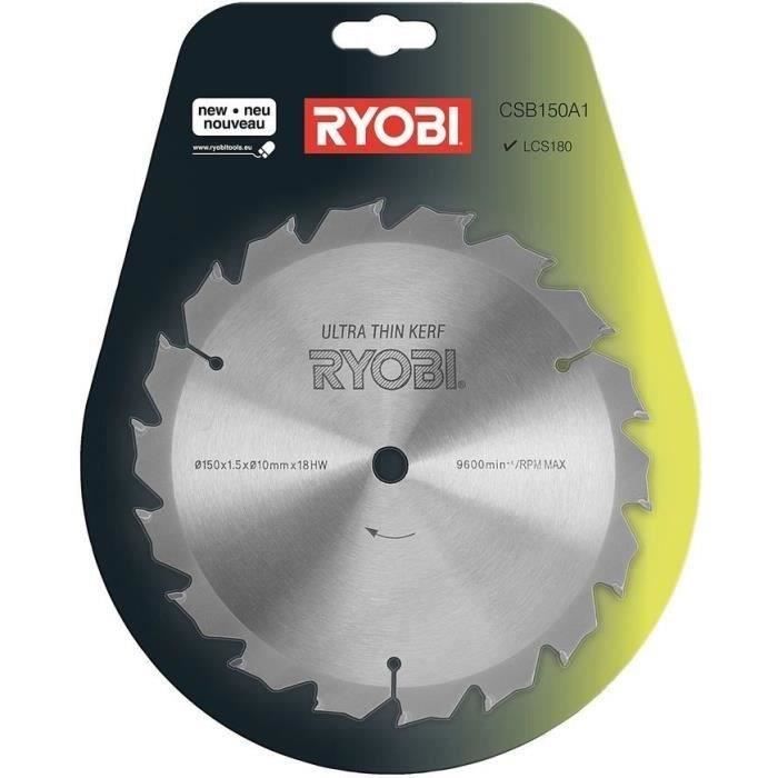 RYOBI - Lame ULTRA FINE 150 mm - 18 dents - al�sage 10 mm pour scie circulaire ONE+� RWSL1801M - CSB150A1