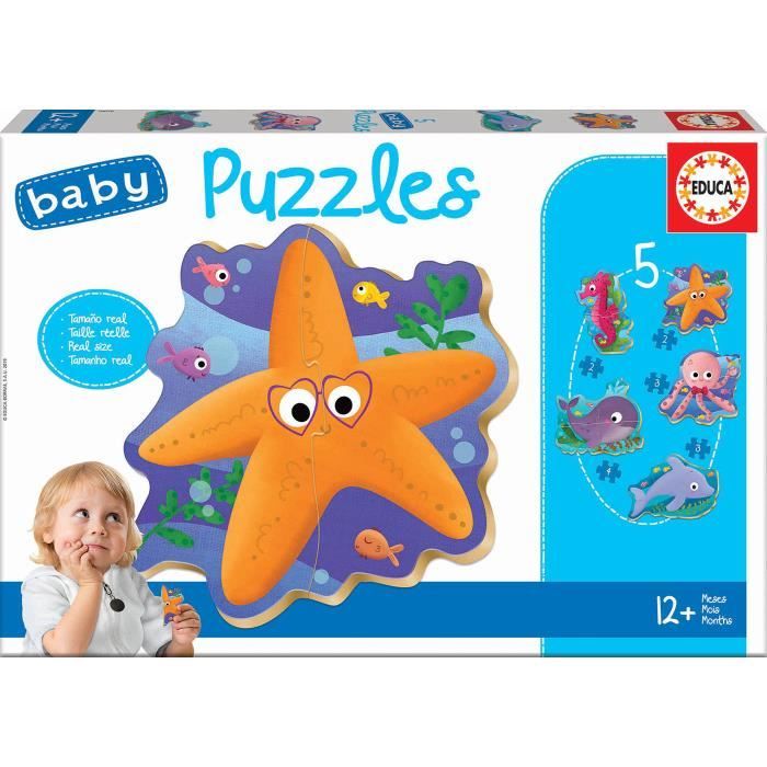 EDUCA PUZZLE 24 MOIS ANIMAUX MARINS