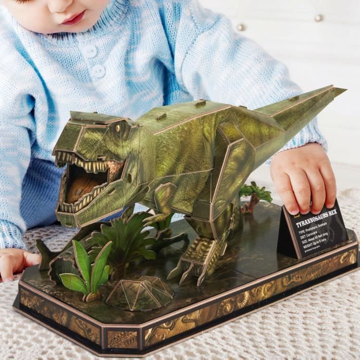 Image secondaire de Puzzle 3D - T-Rex - Jeu de construction - EXPLORA - Dinosaure - 52 pieces - Des 8 ans