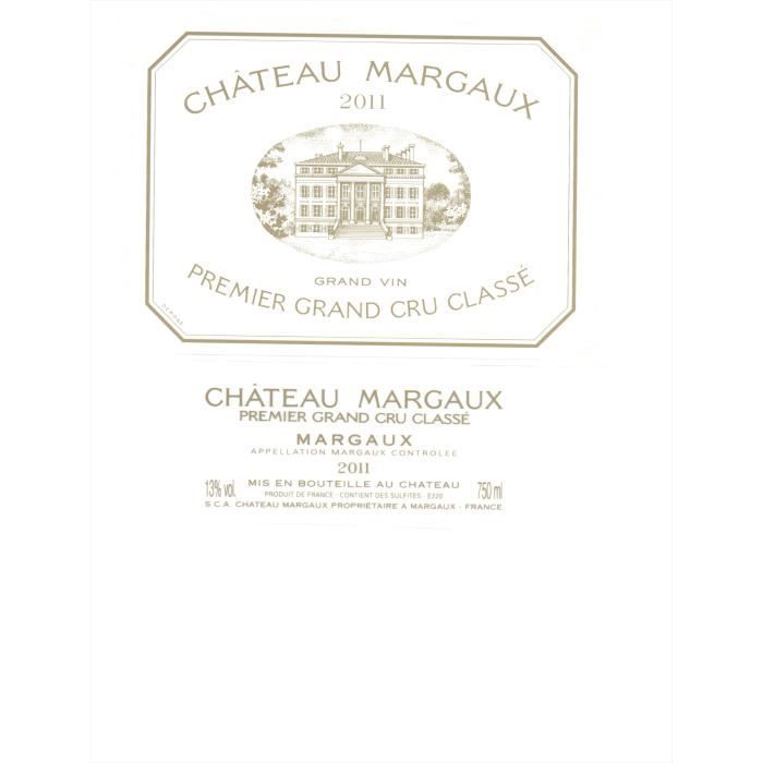 Château Margaux 2011 Margaux Grand Cru - Vin rouge de Bordeaux