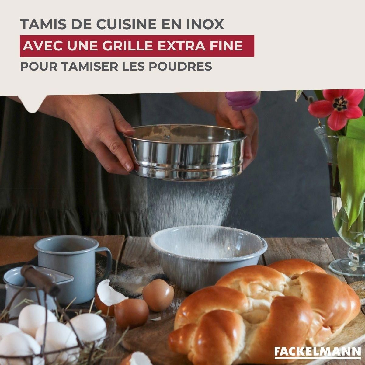 Image secondaire de Ensemble de 2 Tamis de cuisine inox extra fin - FACKELMANN - Basic - 18 cm