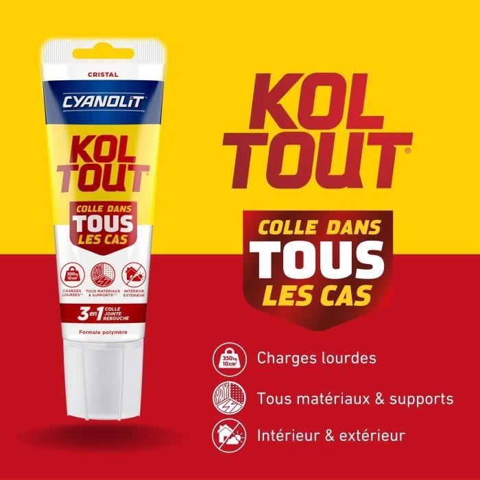 Image secondaire de Colle de fixation et d'étanchéité - CYANOLIT - Cristal - Tube 125 ml - Transparent - Pratique et flexible