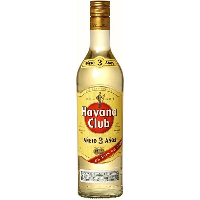 Rhum Havana Club 3 ans - Rhum blanc - Cuba - 40%vol - 70cl