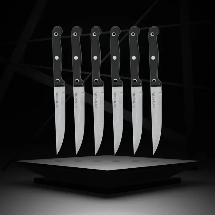 Image secondaire de Lot de 6 couteaux a steak - NIROSTA - 21 cm